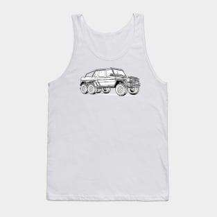 G63 6X6 Truck Wireframe Tank Top